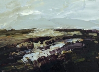 Avril Lyons, Storm Series No. 9, acrylic on panel, 17 x 23 cm, 2013, €800