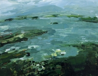 Avril Lyons, Clew Bay Series No. 2, acrylic on panel, 17 x 23 cm, 2013, SOLD