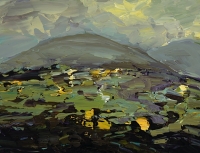 Avril Lyons, Where the Gorse Still Grows, acrylic on canvas panel, 2011, €1,250